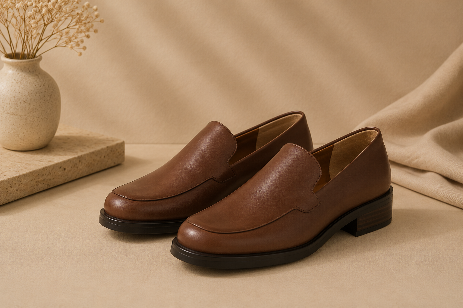 Franco Sarto suede slip-on loafers, quiet luxury style