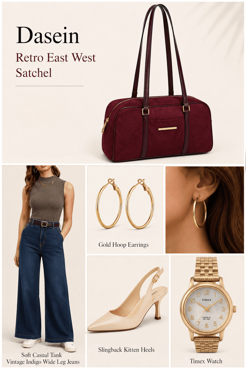 shop Dasein east west satchel Amazon