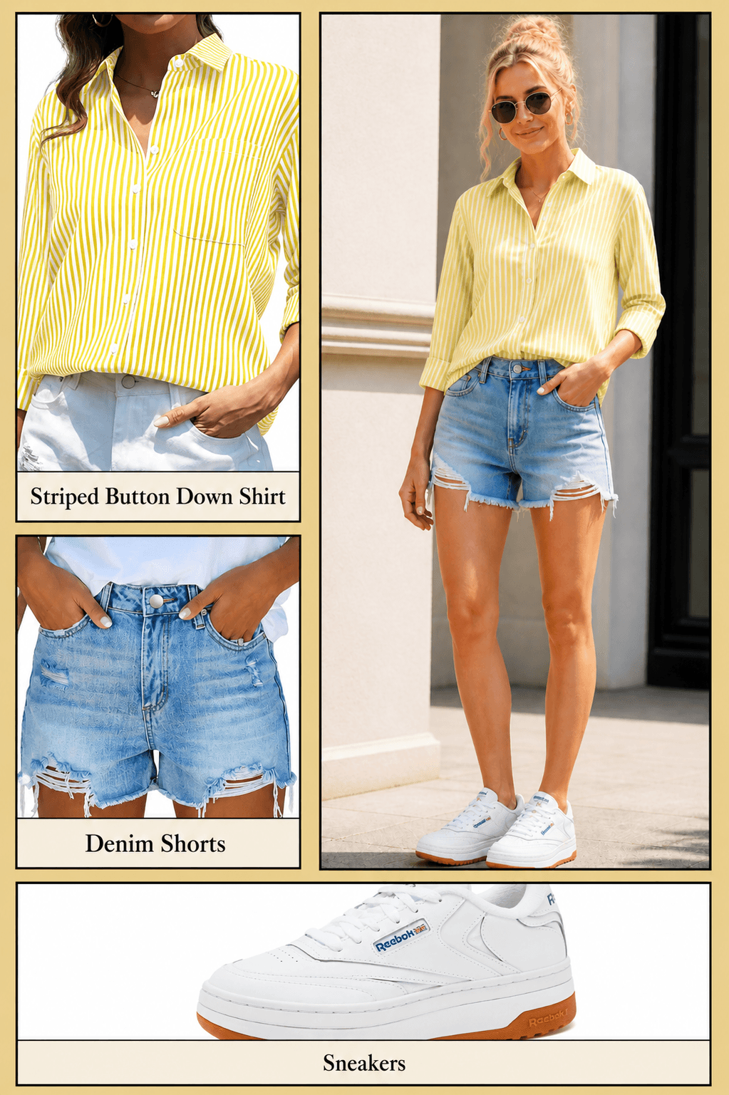 shop striped button down shirt casual outfit Amazon