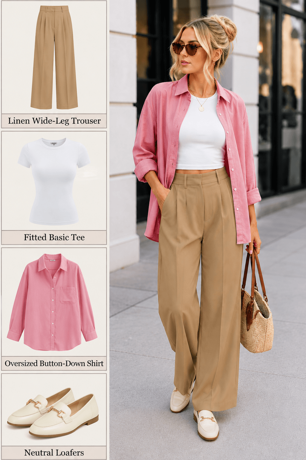 shop relaxed linen spring brunch outfit Amazon