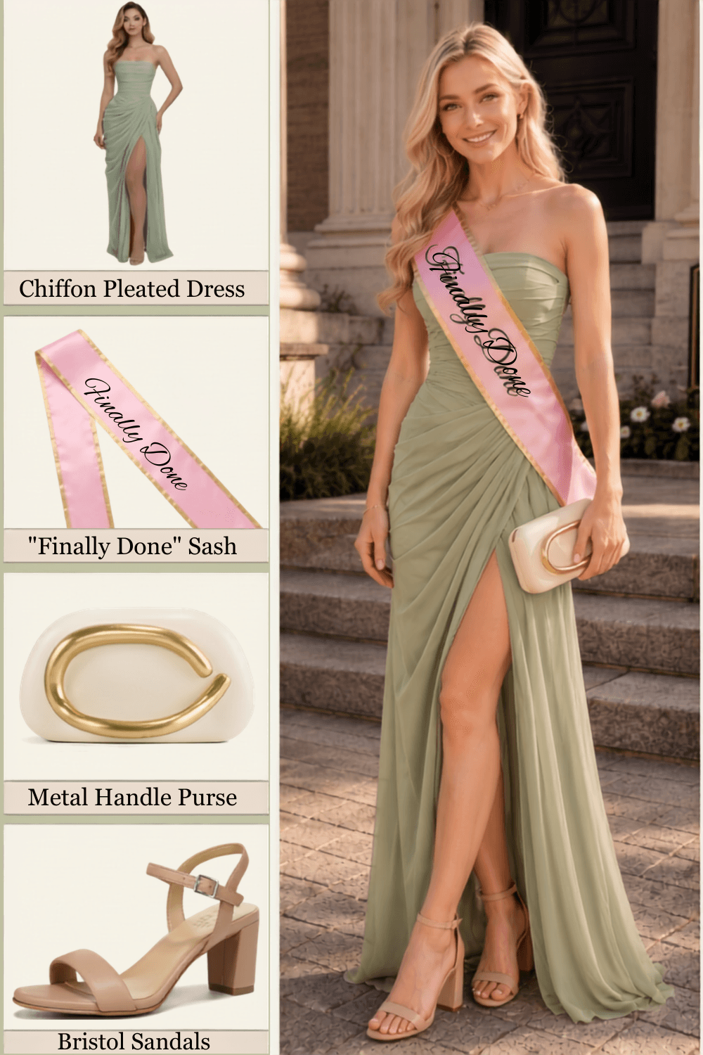shop dusty sage graduation dress outfit Amazon