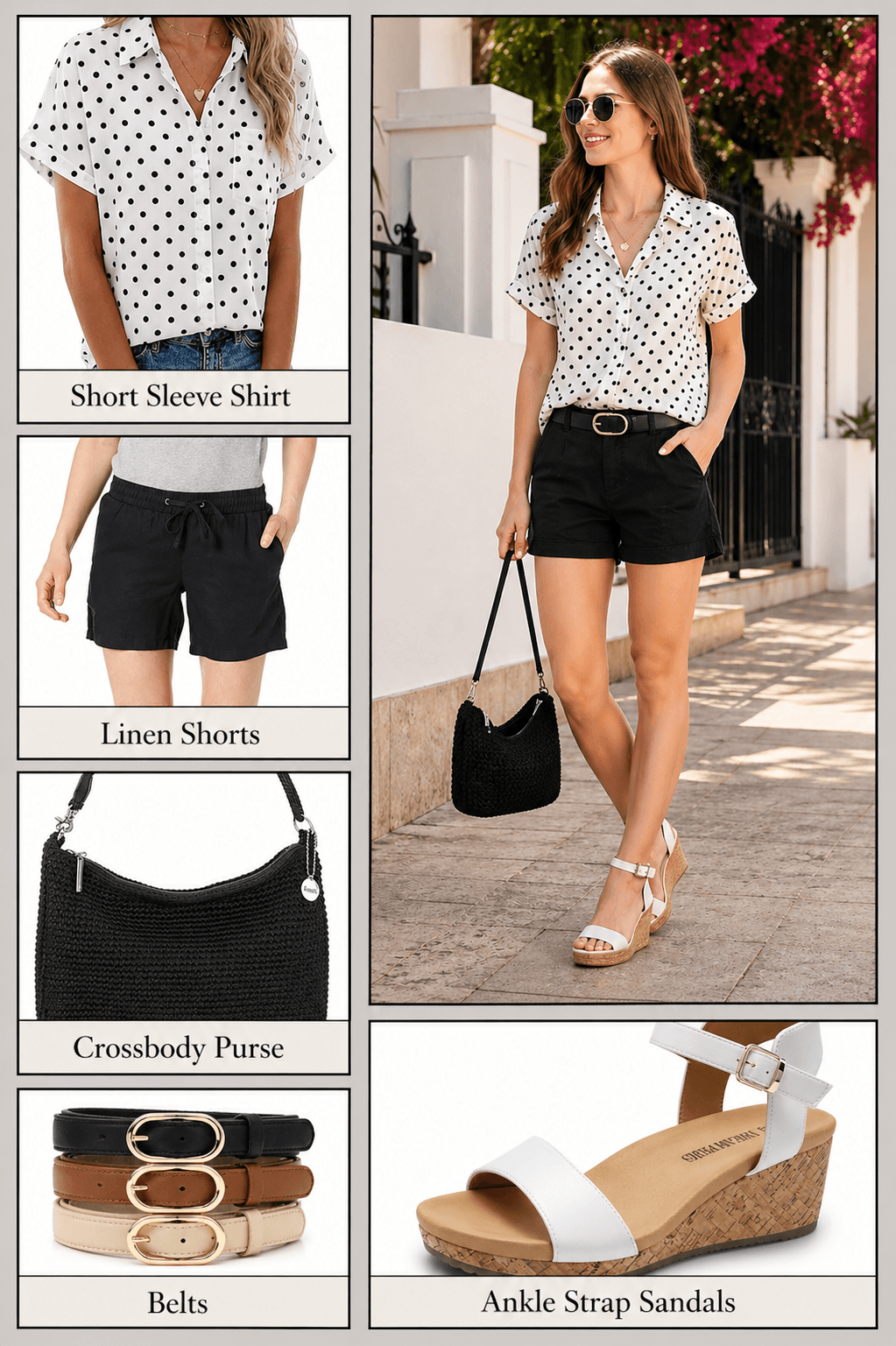 shop short sleeve button down shirt summer outfit Amazon