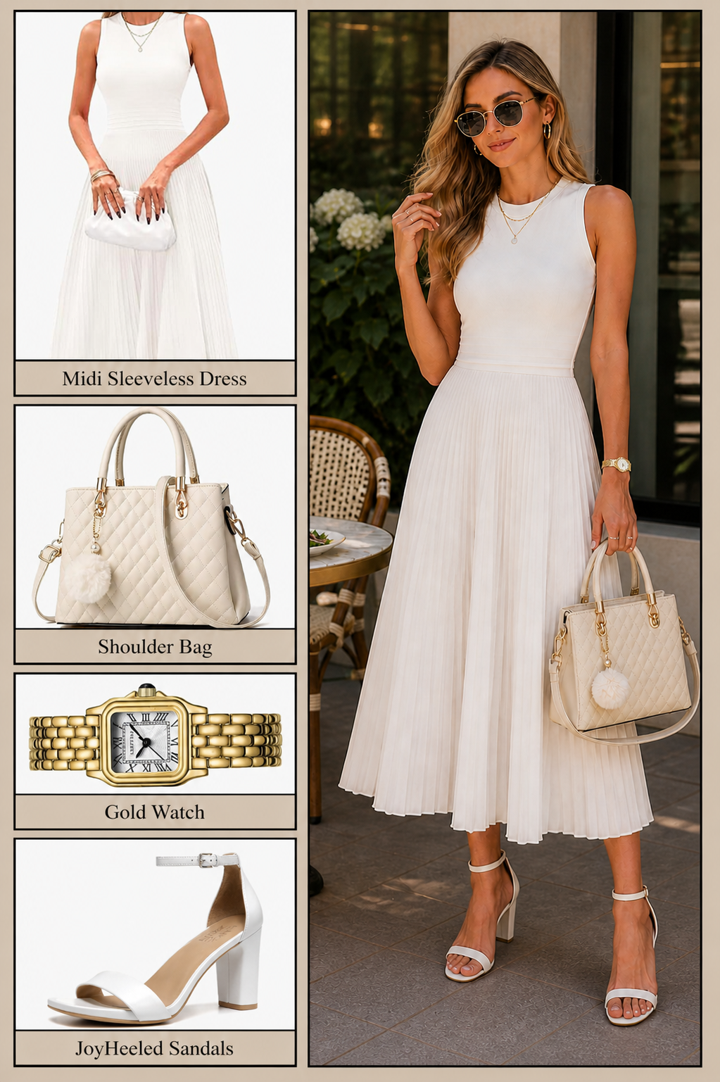 shop white midi dress outfit Amazon under $40