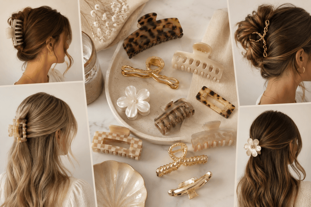 hair clips scrunchies Pinterest girls wearing 2026 clean girl aesthetic Amazon