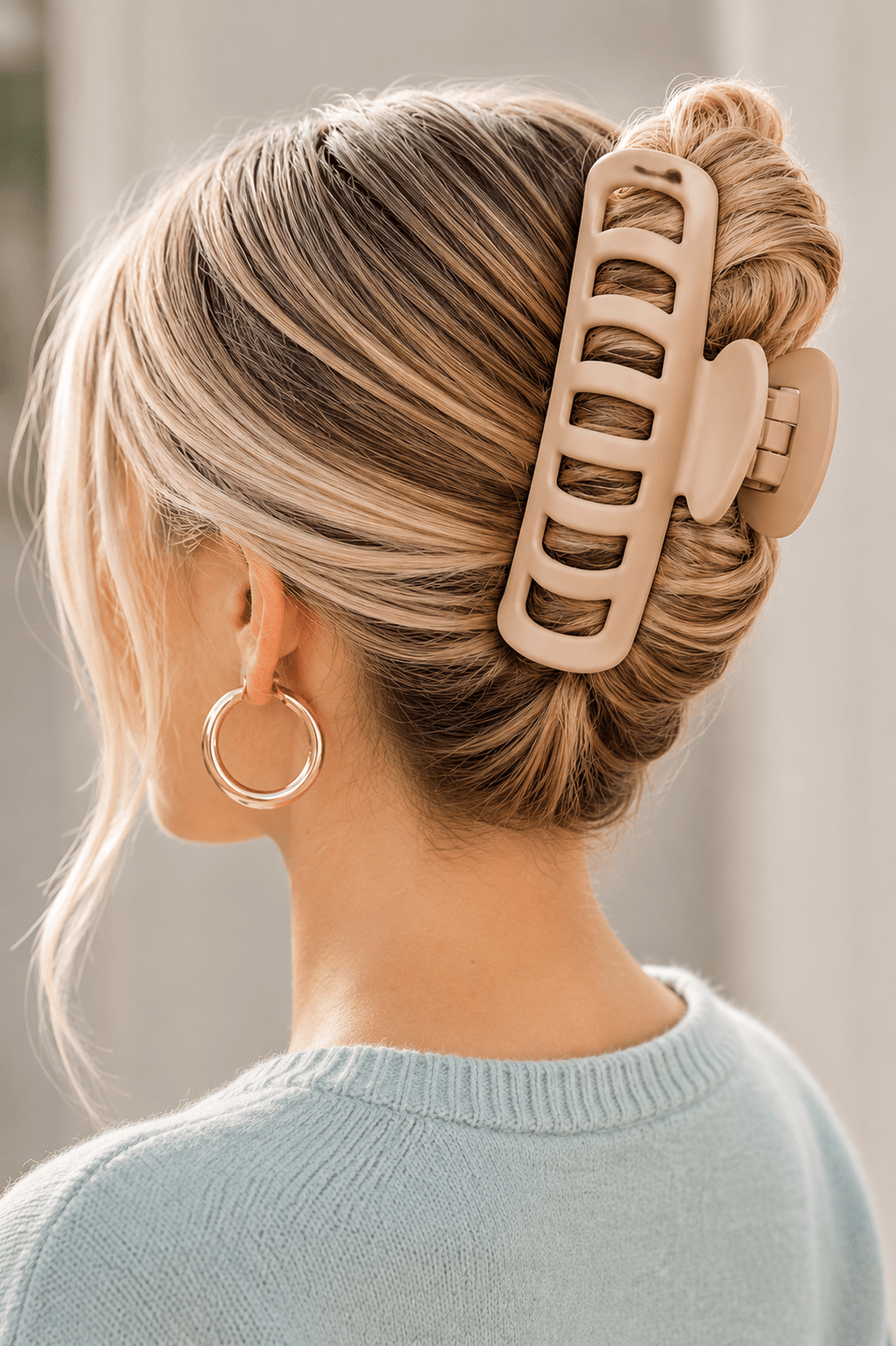 Extra large curved claw clips for thick and long hair — neutral oversized hair clip on Amazon 2026