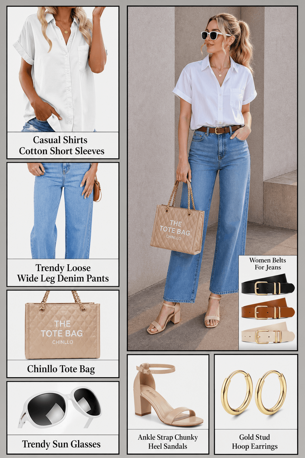 shop short sleeve button down shirt casual summer outfit Amazon